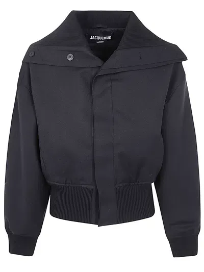 Jacquemus Le Bomber Bordo In Black