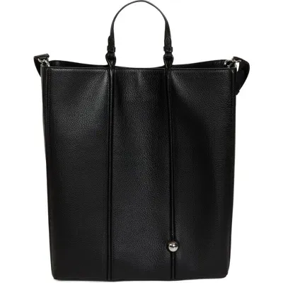 Jacquemus Le Cabas Marino Leather Tote In Black