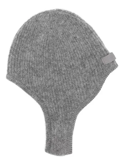 Jacquemus 'le Capuche Gros Grain' Beanie In Gray