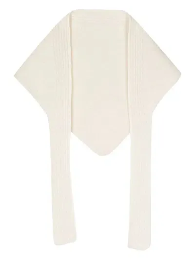 Jacquemus Le Chale Grosgrain Scarf In Neutrals