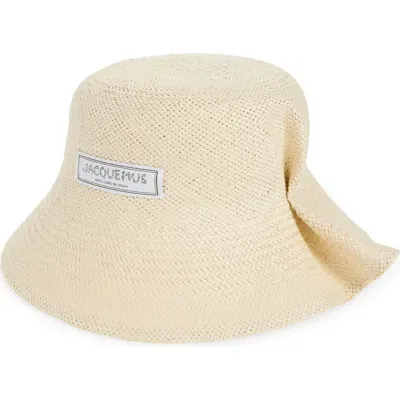 Jacquemus Le Chapeau Vela Raffia Bucket Hat In Natural 142