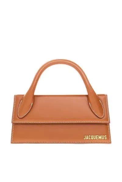 Jacquemus Le Chiquito Logo Plaque Mini Tote Bag In Brown