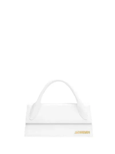 Jacquemus Le Chiquito Long Bag Woman White In Leather