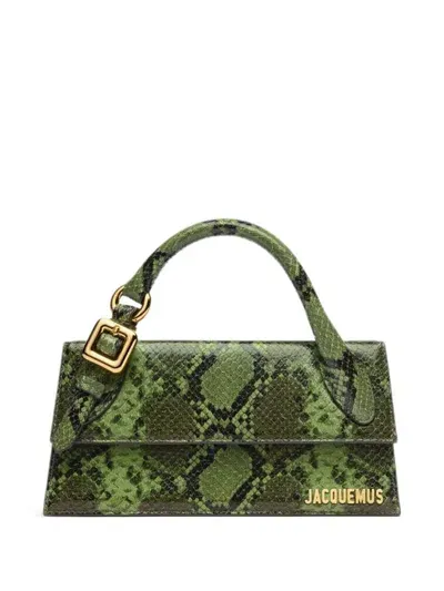 Jacquemus Le Chiquito Long Boucle Tote Bag In Green