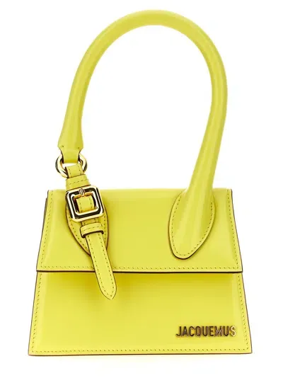 Jacquemus Le Chiquito Moyen Boucle Hand Bags In Yellow