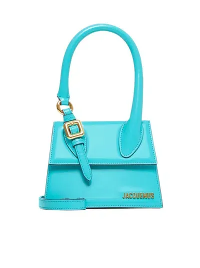 Jacquemus Le Chiquito Moyen Boucle Signature Buckled Handbag In Blue