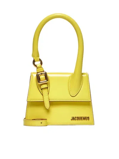 Jacquemus Le Chiquito Moyen Boucle Mini Tote Bag In Yellow