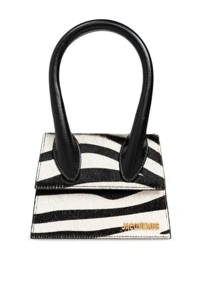 Jacquemus Le Chiquito Zebra Print Mini Tote Bag In Multi