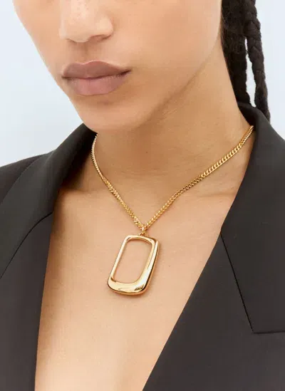 Jacquemus Le Collier Ovalo Pendant Necklace In Gold