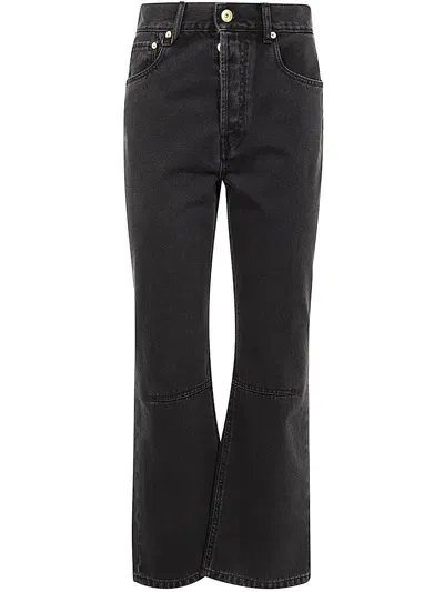 Jacquemus Le De-nîmes Court Cropped Jeans In Negro