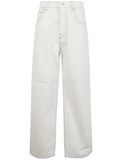 Jacquemus White 'la De Nîmes' Oversize Jeans In Cotton Woman