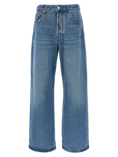 Jacquemus Blue Le De-nmes Large Jeans In Blau