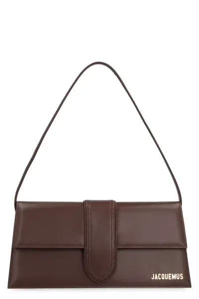 Jacquemus Le Bambino Long Leather Shoulder Bag In Brown