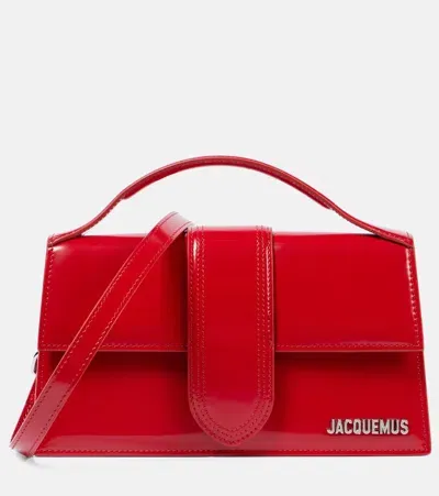 Jacquemus Schultertasche Le Grand Bambino Aus Lackleder In Rot