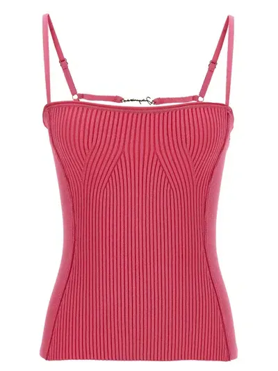 Jacquemus Le Haut Sierra Top In Fuchsia