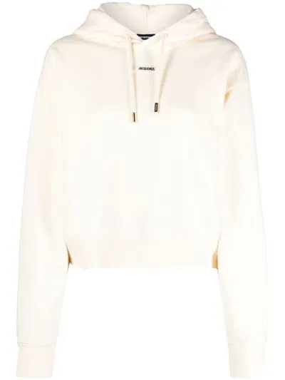 Jacquemus Le Hoodie Gros Grain In Beige