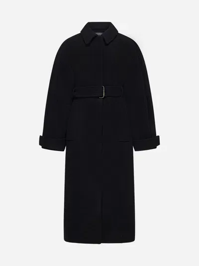 Jacquemus Le Manteau Bari Wool Coat In Black