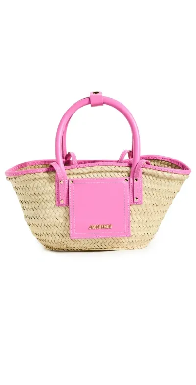 Jacquemus Le Petit Panier Soli Tote Bag In Neon Pink