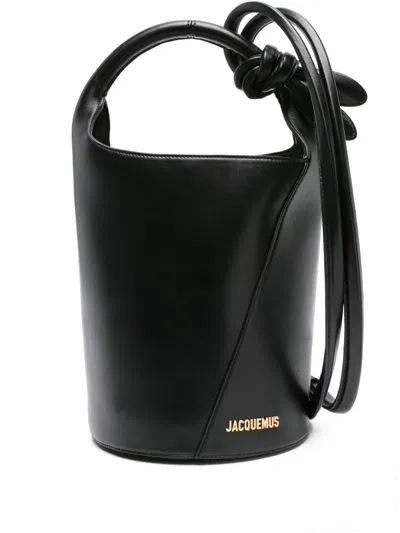 Jacquemus Le Petit Tourni Leather Bucket Bag