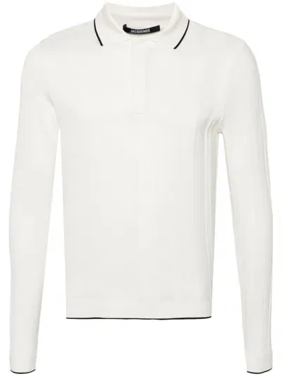 Jacquemus Le Polo Tricot Polo Shirt In White