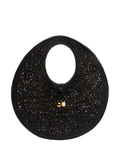 Jacquemus Le Rond Beach Shoulder Bag In Black