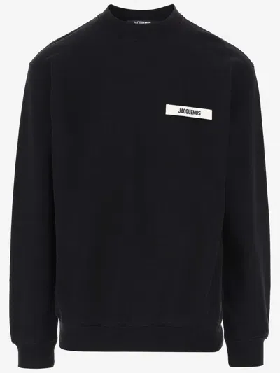 Jacquemus Le Sweatshirt Grosgrain Sweatshirt In Black