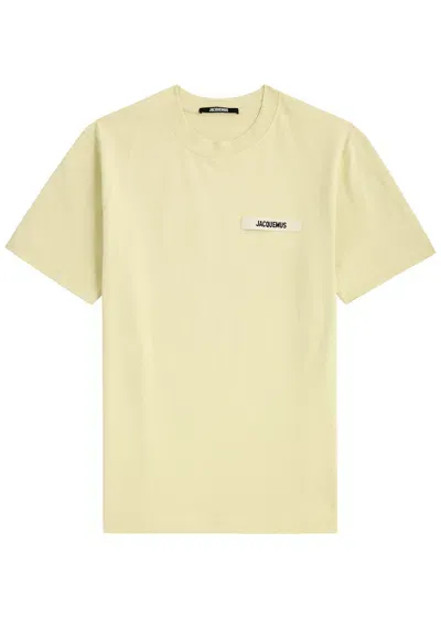 Jacquemus Le T-shirt Gros Grain Cotton T-shirt In Yellow & Orange