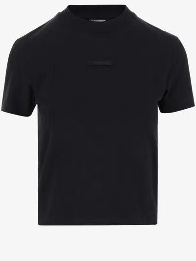 Jacquemus Le T-shirt Grosgrain In Black