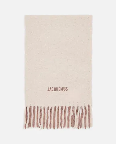 Jacquemus Lecharpe Moisson Alpaca Fringe Scarf In Multicolor