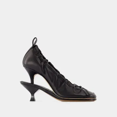 Jacquemus Double Ballerina Heels In Black