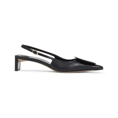 Jacquemus Les Slingbacks Duelo Leather Pumps In Black