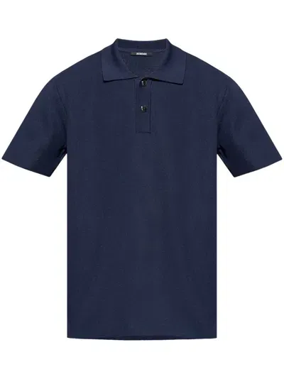 Jacquemus Le Polo Maille Polo Shirt In Blue