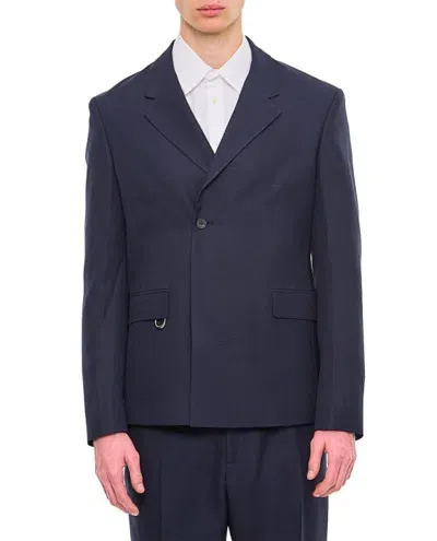 Jacquemus Double Breasted Blazer In Blue