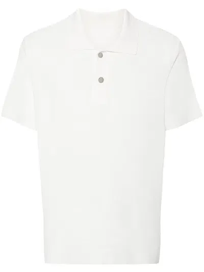 Jacquemus Knit Polo Shirt In Offwhite