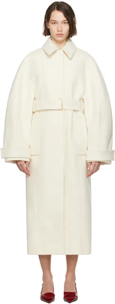 Jacquemus The Bari Trench Coat In White