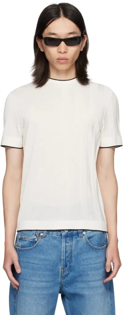 Jacquemus Off-white 'le T-shirt Tricot' T-shirt In 110 Off-white