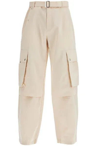 Jacquemus Cargo Gabardine Trousers In Eight In Beige