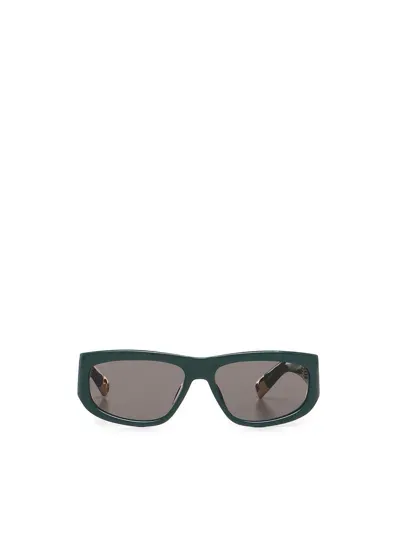 Jacquemus Pilota Sunglasses In Acetate In Green