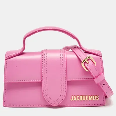 Pre-owned Jacquemus Pink Leather Le Bambino Top Handle Bag