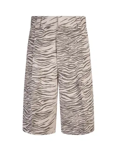 Jacquemus Pleated Bermuda Shorts In Multi