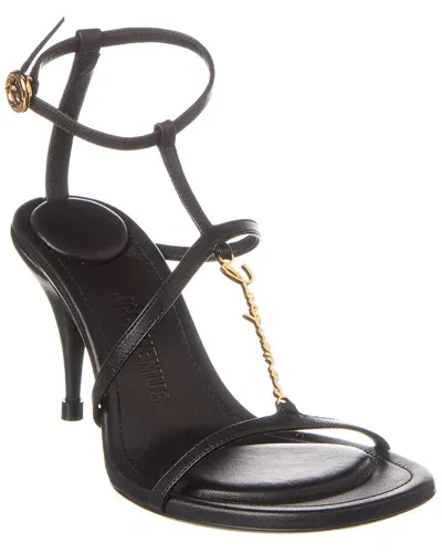 Jacquemus Strappy Charm Sandals In Black