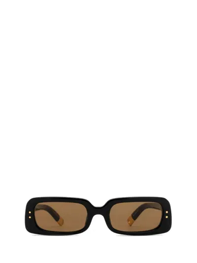 Jacquemus Rectangle Frame Sunglasses In Black