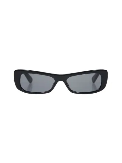 Jacquemus Rectangle Frame Sunglasses In Black