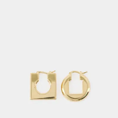 Jacquemus Rond Carre Earrings In Gold