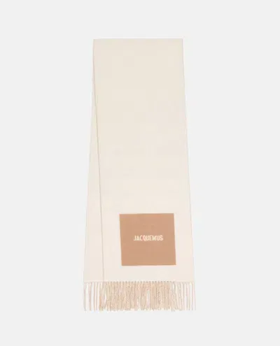 Jacquemus Rond Carre Scarf In Beige