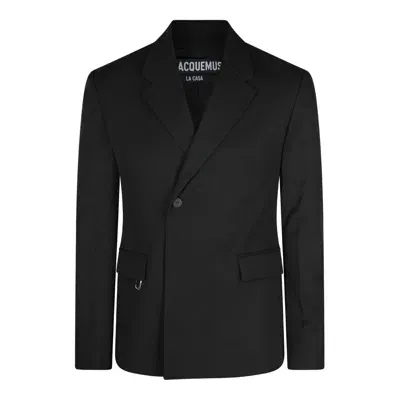 Jacquemus Single Breasted Tailored Blazer In Black