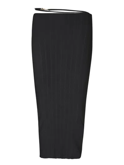 Jacquemus Viscose Skirt In Black