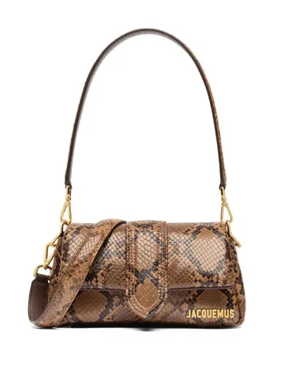 Jacquemus Snake Skin Shoulder Bag In Multi