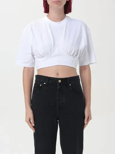 Jacquemus Le T-shirt Caraco Cotton-blend Crop Top In White