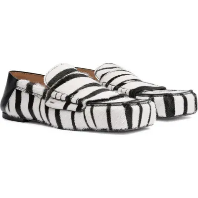 Jacquemus Les Mocassins Carre In Blackandwhitezebra